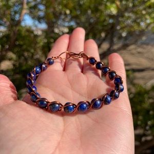 Lapis Lazuli Wire Braided Bracelet